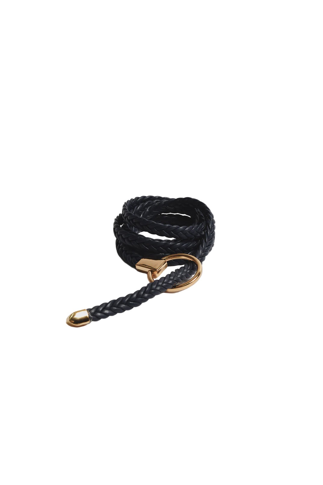 Ring Front Plaited Tie Belt Navy - Global Free Style