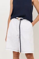 Ring Front Plaited Tie Belt Navy - Global Free Style