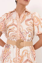 Woven Buckle Stretch Belt Camel Belts Adorne
