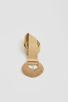 Woven Buckle Stretch Belt Camel Belts Adorne