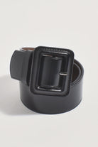 Leather Covered Buckle Belt Black Belts Adorne
