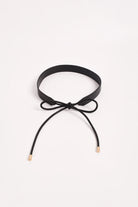 Tie Front Wide Back Belt Black - Global Free Style