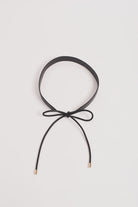 Tie Front Wide Back Belt Black - Global Free Style