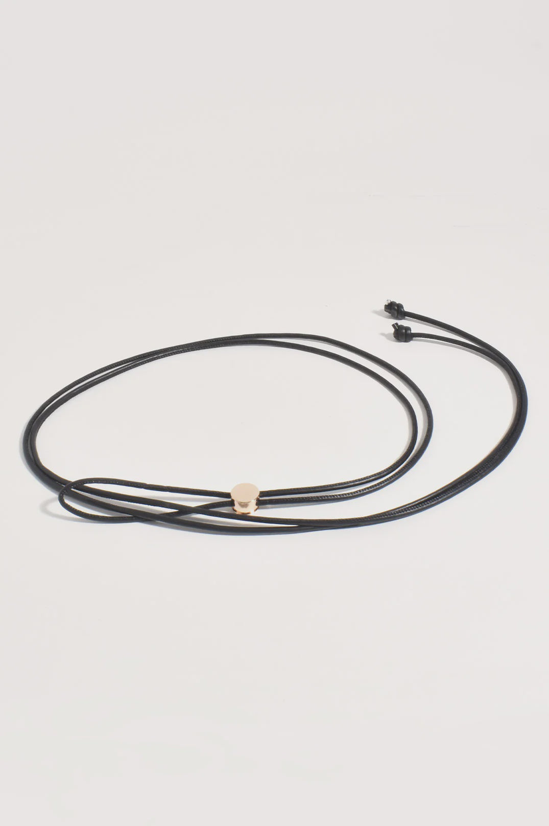 Metal Disc Tie Front Belt Black Belts Adorne