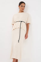 Metal Disc Tie Front Belt Black Belts Adorne