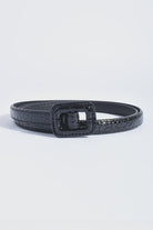 Thin Croc Gloss Waist Belt Black Belts Adorne