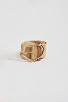 Wrapped Buckle Stretch Belt Camel/Gold Belts Adorne