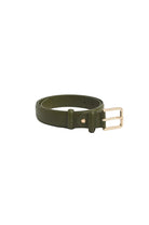 Riley Metal Buckle Jeans Belt Olive/Gold Belts Adorne
