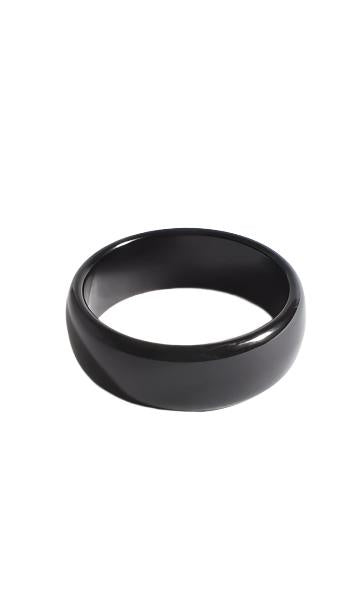 Riley Resin Bangle Black Bracelets and Bangles Adorne