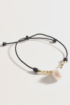 Pearl Drop Adjustable Bracelet Black/Cream - Global Free Style