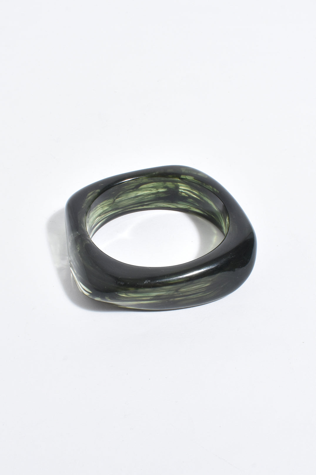 Resin Stacking Bangles Dark Green - Global Free Style