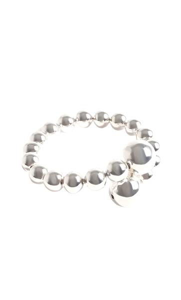 Metal Ball Wrap Cuff Silver Bracelets and Bangles Adorne