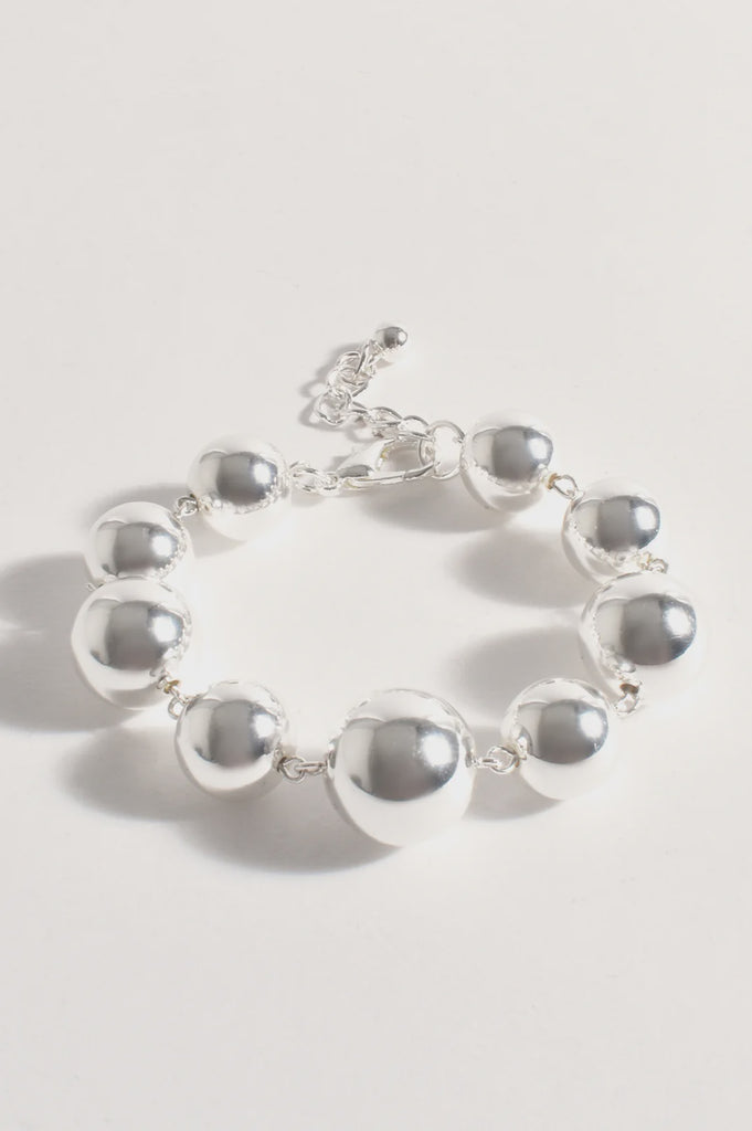 Oversize Handlink Ball Bracelet Silver Bracelets and Bangles Adorne   