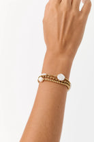 Mixed Metal Beaded Bracelet Gold Bracelets and Bangles Adorne