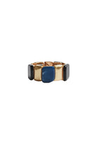 Resin Metal Panel Stretch Bracelet Blue - Global Free Style