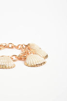 Metal Edged Shell Bracelet White/Gold - Global Free Style