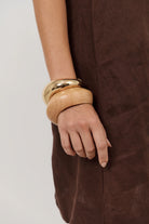 Smooth Metal Stacking Bangle Gold Bracelets and Bangles Adorne