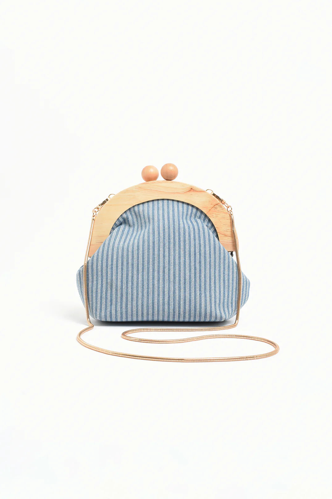 Pinstripe Denim Timber Frame Clutch Denim Bags and Purses Adorne