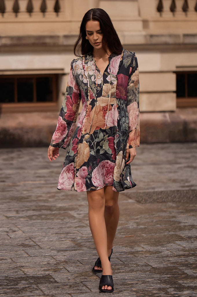 Roslyn Floral Frill Dress Dresses Adorne