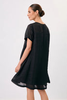 Lori Aline Ramie Dress Black Dresses Adorne