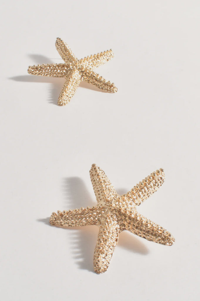 Metal Starfish Event Earrings Gold Earrings Adorne   