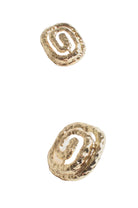 Spiral Textured Stud Earrings Gold Earrings Adorne