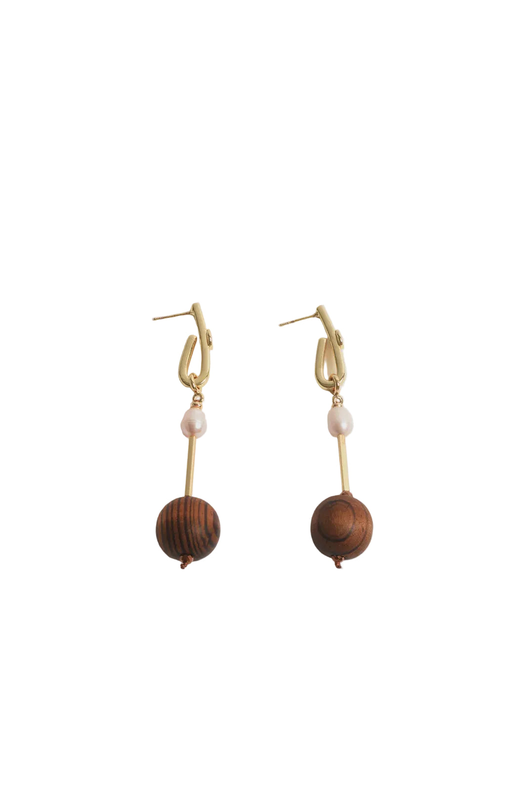 Timber Drop Freshwater Pearl Earrings - Global Free Style