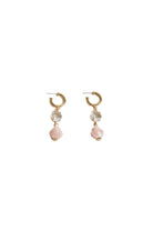Ceramic Glass Shell Drop Hoops Earrings Adorne
