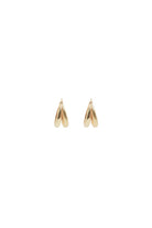 Oval Braid Detail Double Hoops Gold Earrings Adorne