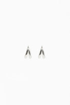 Oval Braid Detail Double Hoops Silver Earrings Adorne