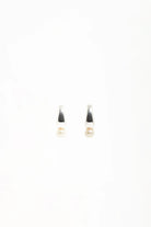 Pearl Drop Curved Front Earrings Silver/Cream Earrings Adorne