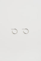Mini Organic Shape Hoops Silver Earrings Adorne