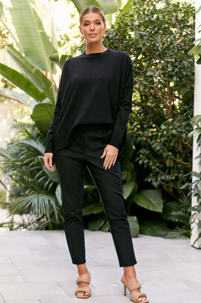 Adorne Talia Capri Pant Black - Global Free Style