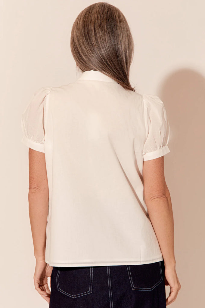 Luna Short Sleeved Shirt White - Global Free Style