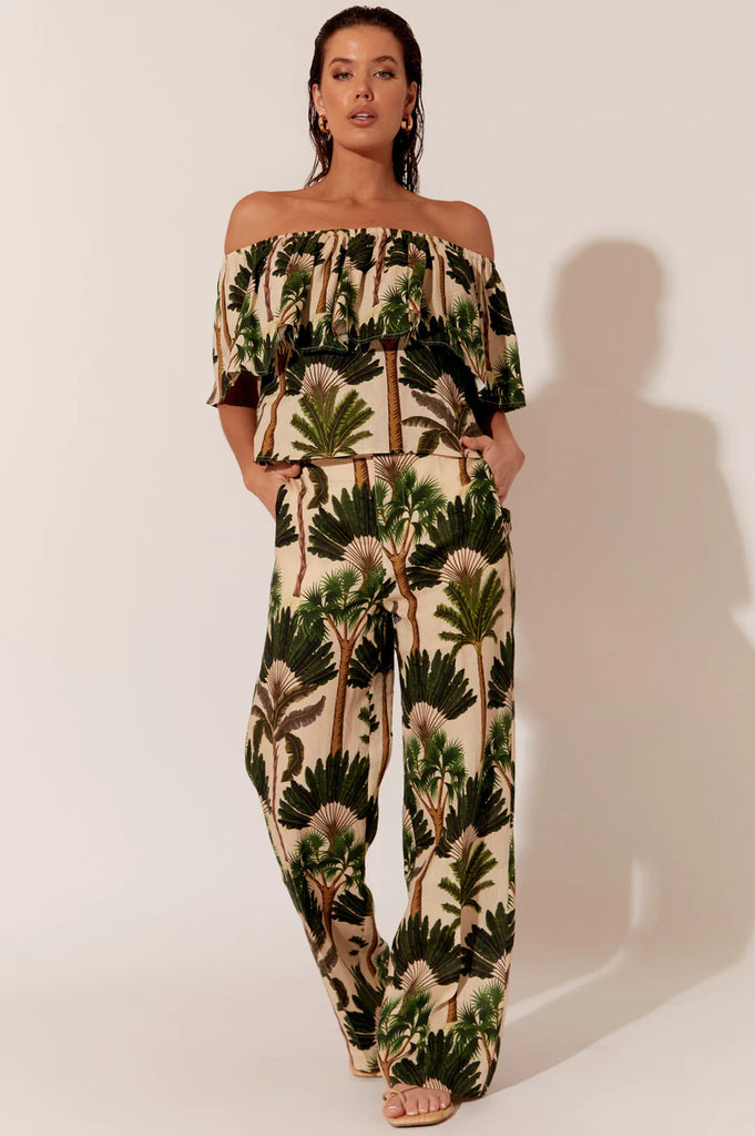 Nisha Palm Pant Print - Global Free Style