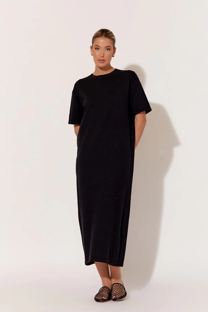 Laney Cotton Cashmere Knit Dress Black - Global Free Style