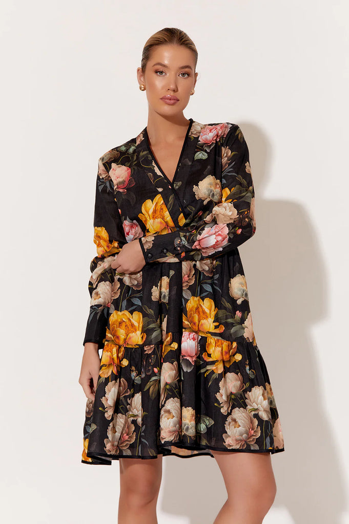 Saskia Floral Tiered Dress Floral - Global Free Style