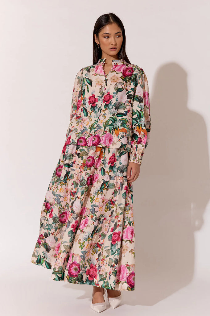 Morgan Floral Maxi Tiered Skirt Floral - Global Free Style