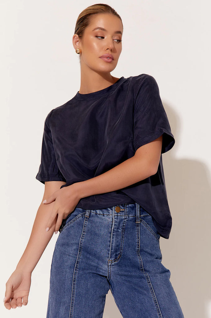 Arden Cupro Top Navy - Global Free Style