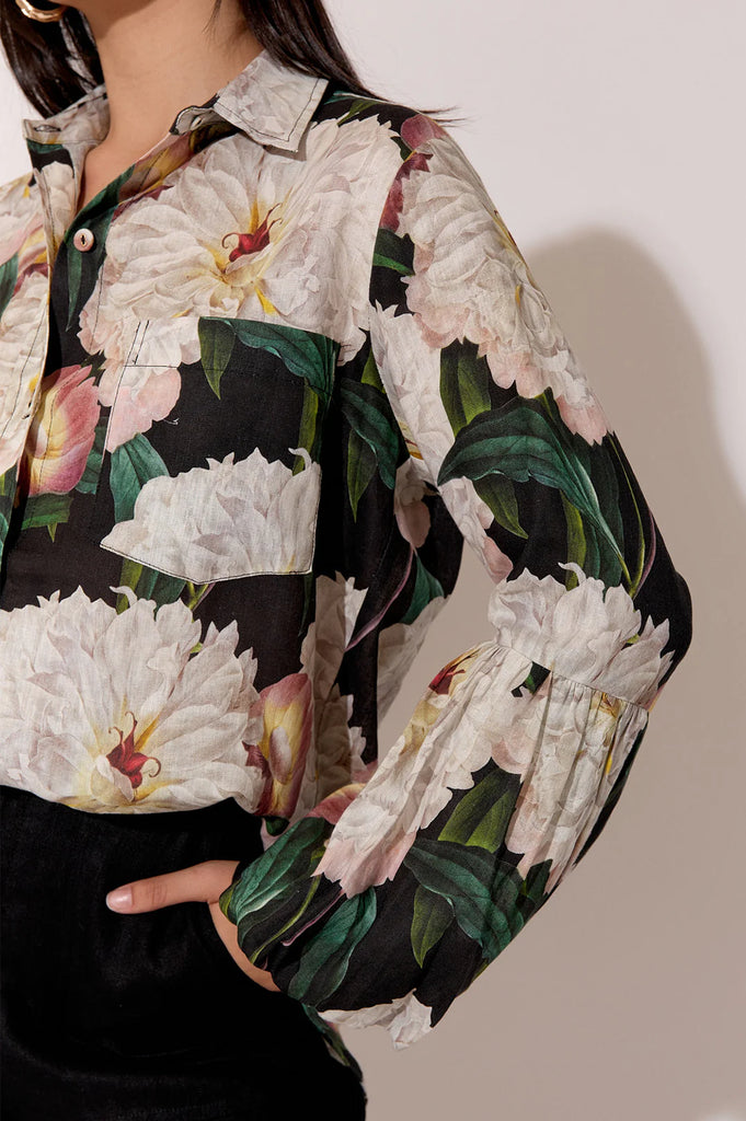 Grace Floral Shirt Floral Tops Adorne   