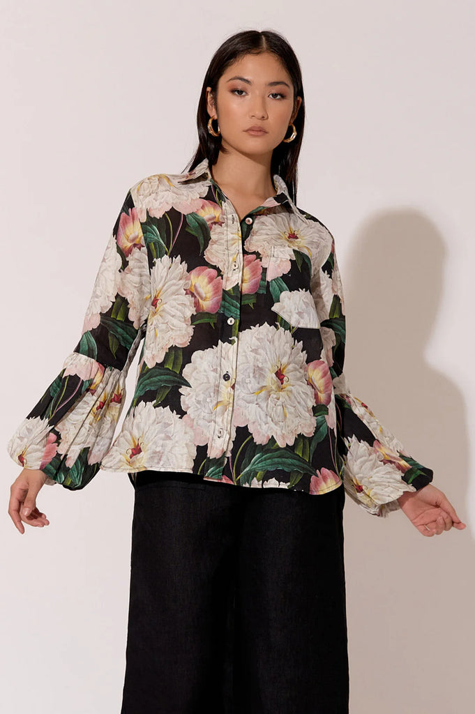 Grace Floral Shirt Floral Tops Adorne   