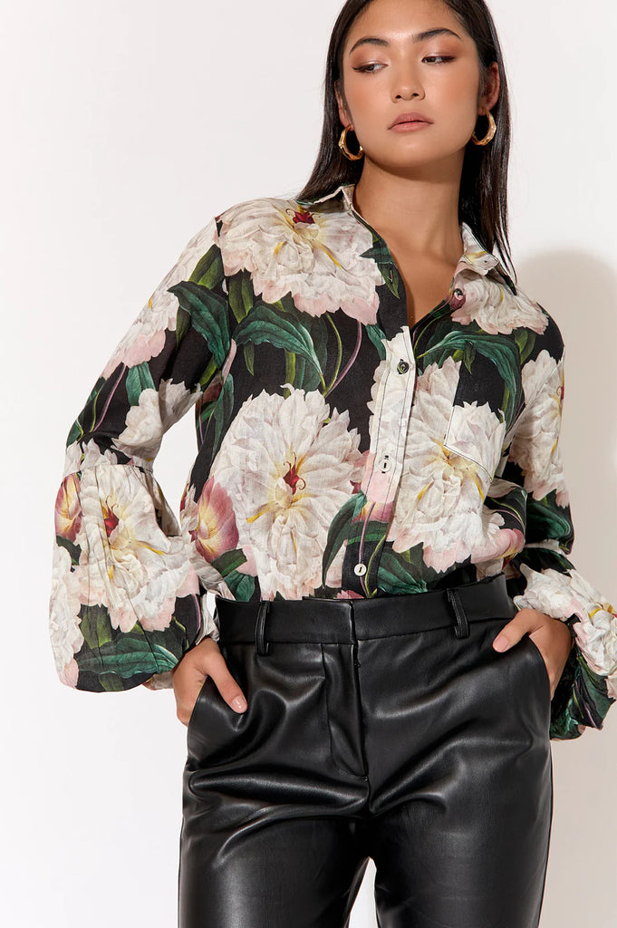 Grace Floral Shirt Floral Tops Adorne   