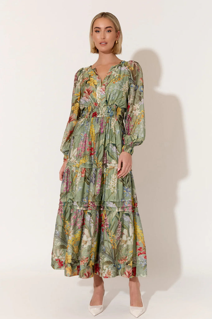 Eliana Floral Printed Dress Floral Dresses Adorne   