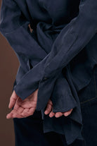 Rylie Cupro Top Navy Tops Adorne