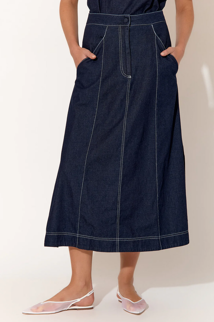 Alexandria Light Weight Denim Skirt Denim Skirts Adorne   