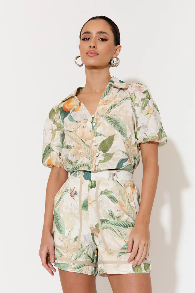 Kate Adelaide Print Short Sleeve Shirt Print Tops Adorne   