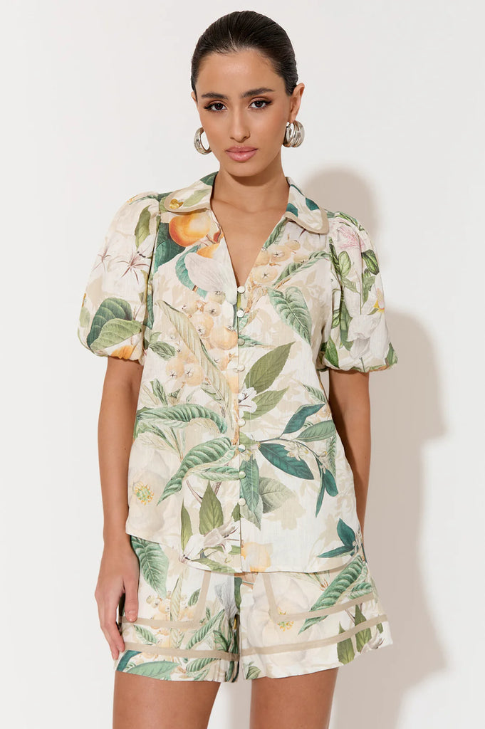 Kate Adelaide Print Short Sleeve Shirt Print Tops Adorne   