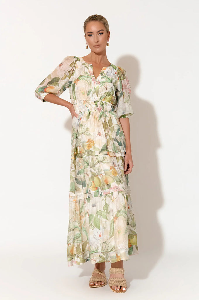 Eliana Adelaide Print 3/4 Sleeve Dress Print Dresses Adorne   