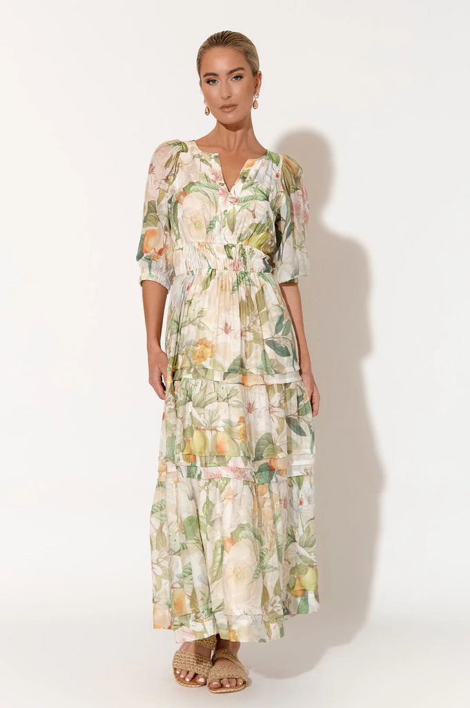 Eliana Adelaide Print 3/4 Sleeve Dress Print Dresses Adorne   