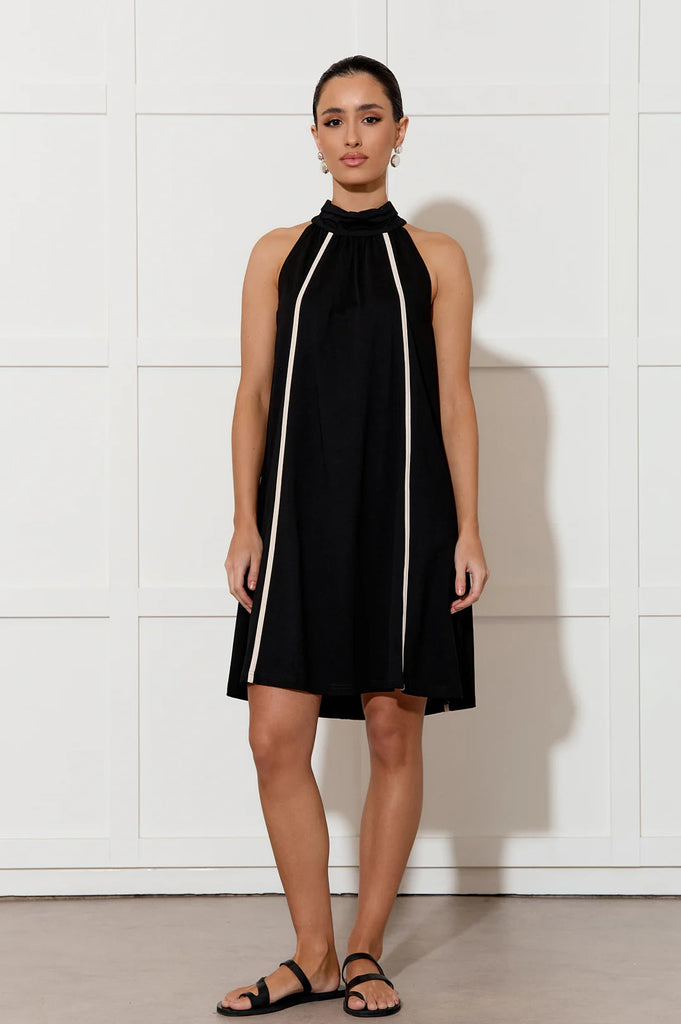 Kendra Contrast Short Dress Black Dresses Adorne   